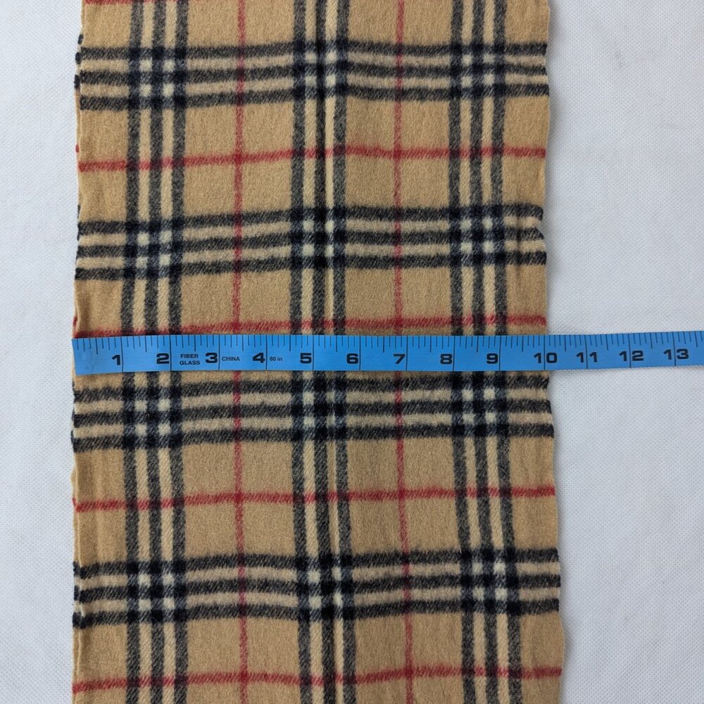 Authentic BURBERRY Lambswool Scarf – Beige Nova Check Plaid – GREAT VALUE - Picture 6 of 7